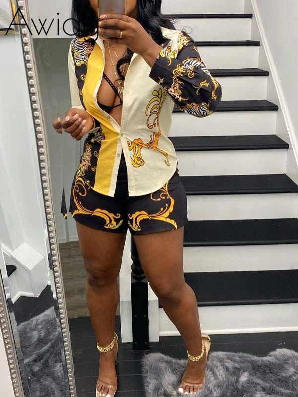 Printed Shirt & Shorts Set