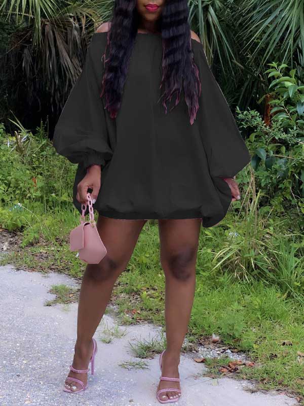 Schulterfreies Fallschirmkleid