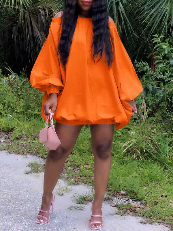 Schulterfreies Fallschirmkleid