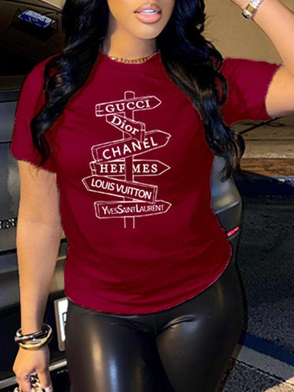 Logo Print Tee Burgundy