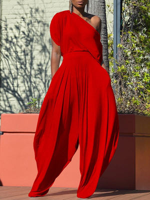 Indiebeautie – Set aus T-Shirt mit U-Boot-Ausschnitt und lässiger Hose