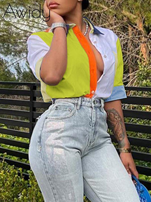 Colorblock Combo Shirt--Clearance