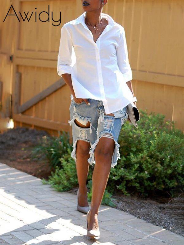 Zerrissene Bermudashorts