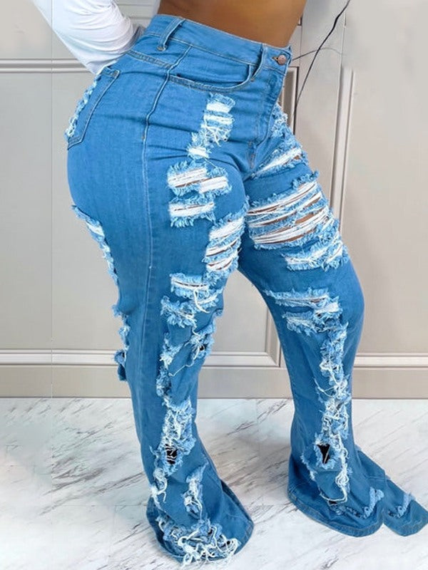 Zerrissene Schlagjeans – Ausverkauf