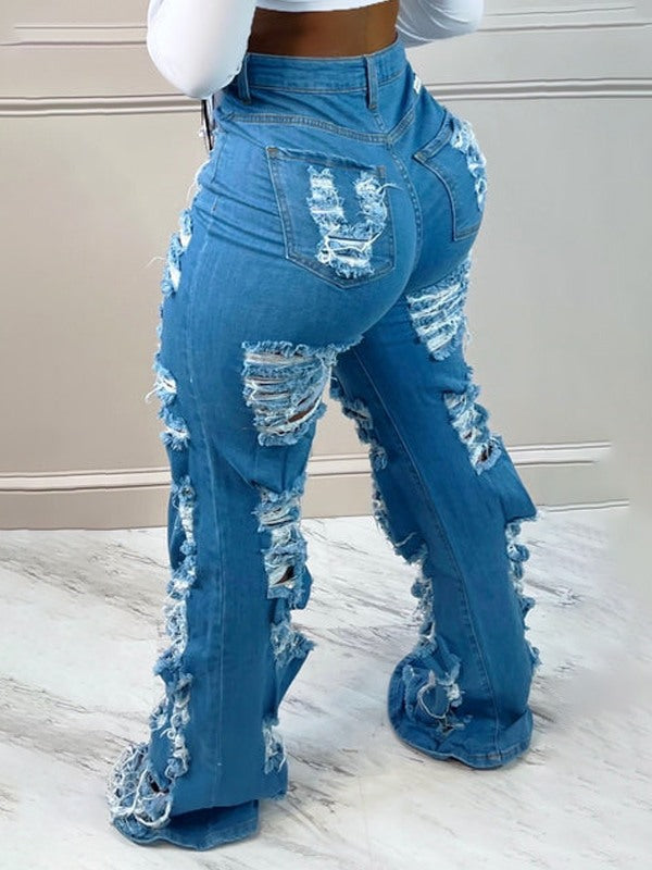 Zerrissene Schlagjeans – Ausverkauf