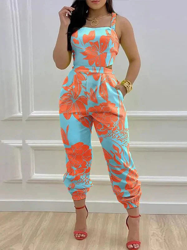 Tied Back Jogger Jumpsuit--Clearance