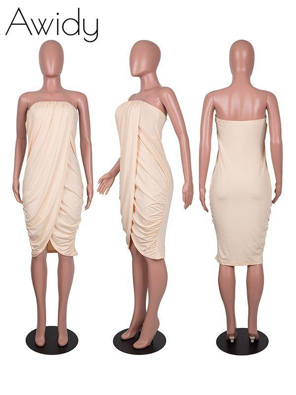 Strapless Ruched Dress