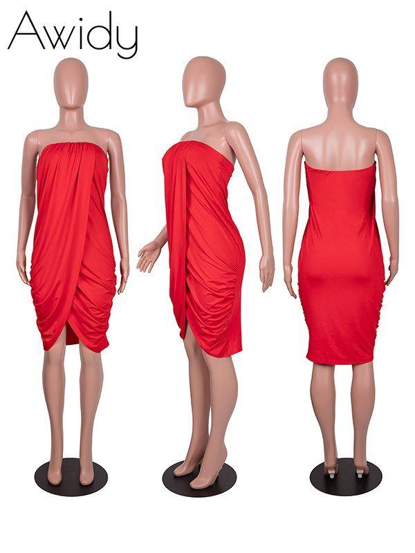 Strapless Ruched Dress