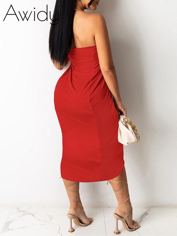 Strapless Ruched Dress