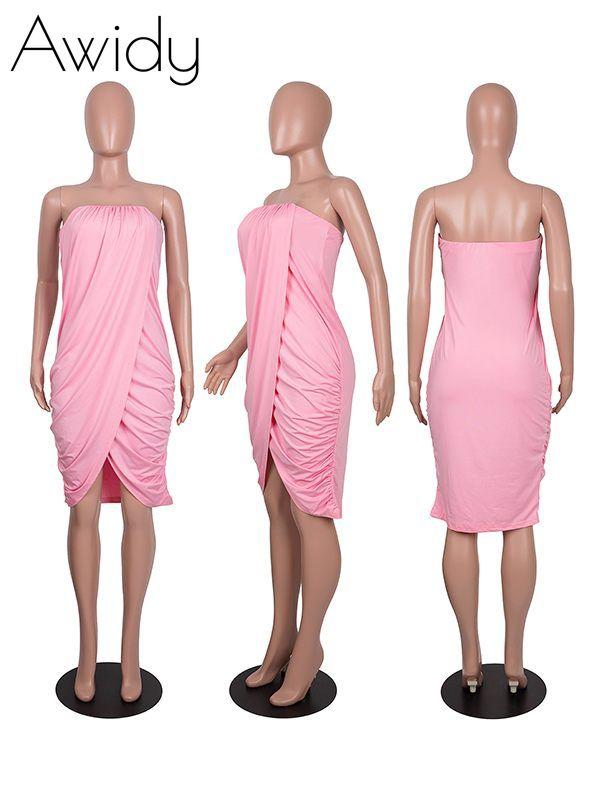 Strapless Ruched Dress