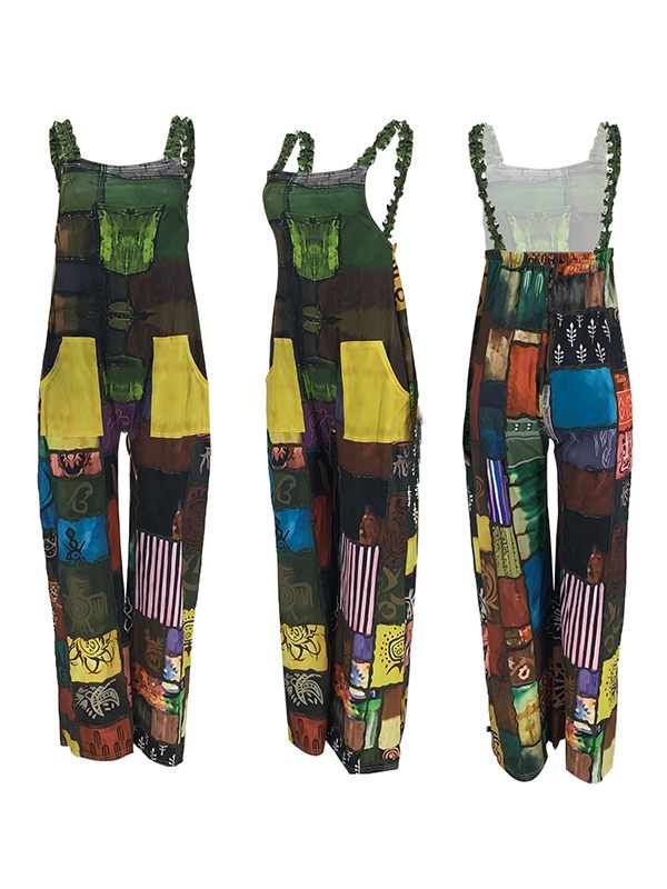 Indiebeautie Boho Patchwork-Jumpsuit
