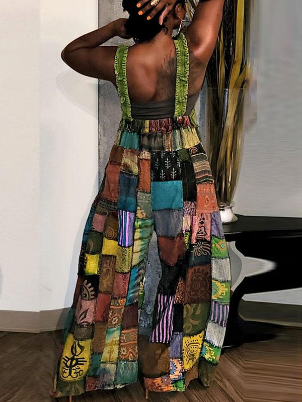 Indiebeautie Boho Patchwork-Jumpsuit