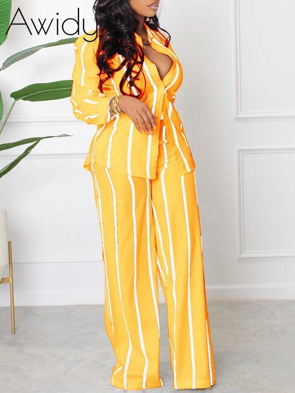 Stripe Shirt & Pants Set