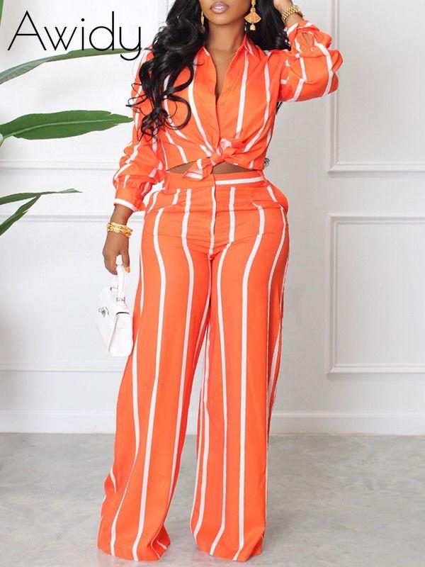 Stripe Shirt & Pants Set