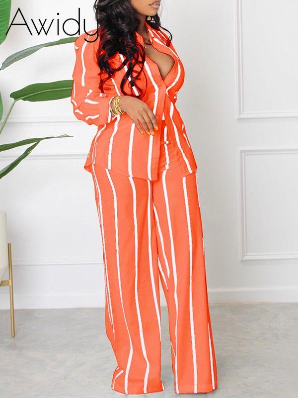 Stripe Shirt & Pants Set