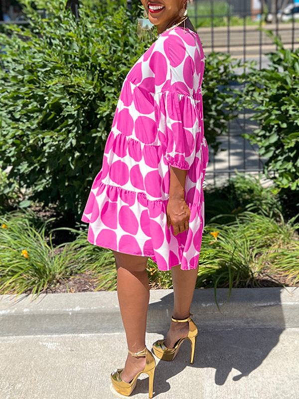 Robe à volants et pois