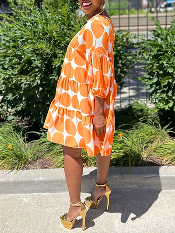 Robe à volants et pois