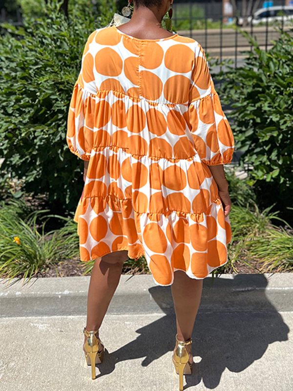 Robe à volants et pois