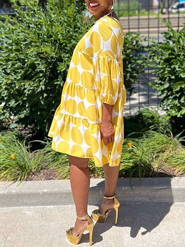 Robe à volants et pois