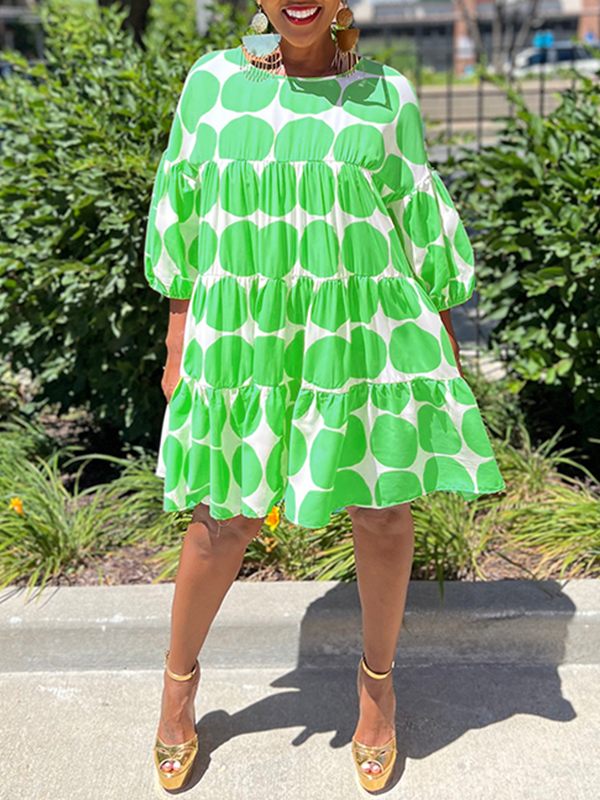 Robe à volants et pois