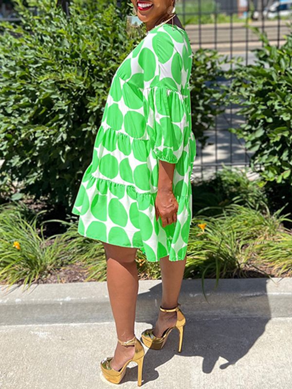 Robe à volants et pois