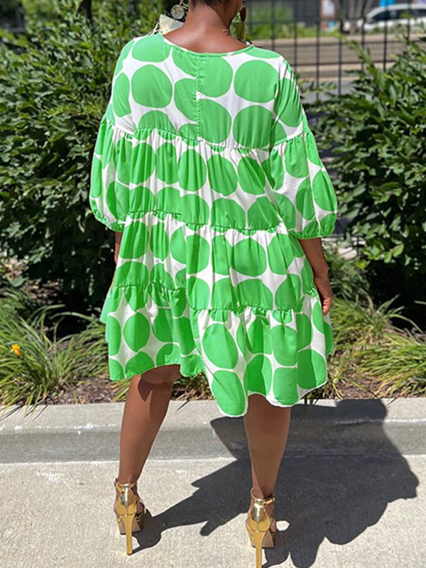 Robe à volants et pois