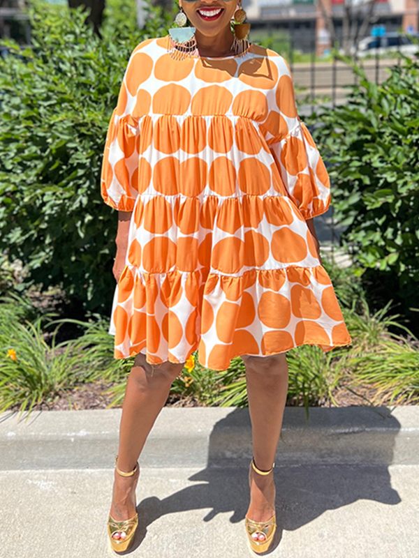 Robe à volants et pois