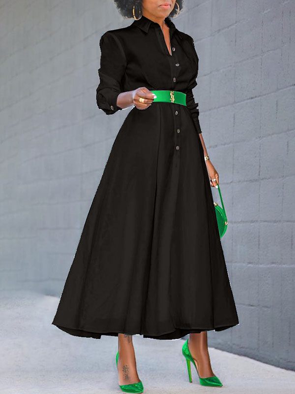 Robe chemise boutonnée sur le devant