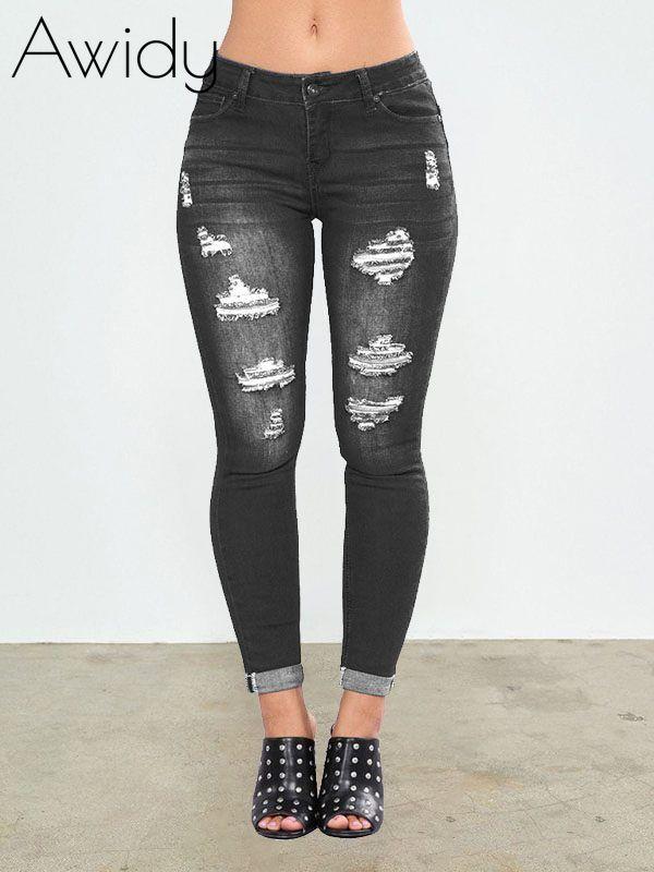 Distressed Skinny Jeans--Clearance