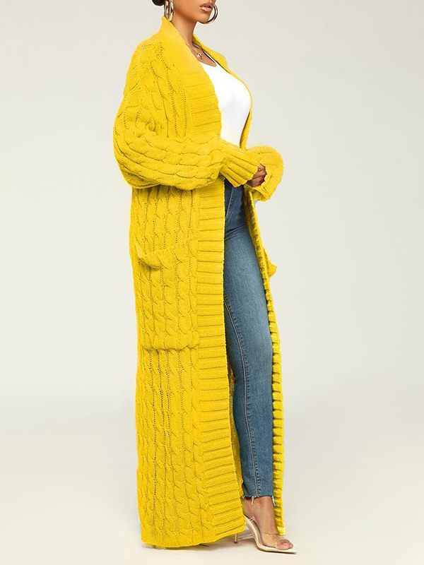 Offene Strickjacke mit Taschen – Ausverkauf