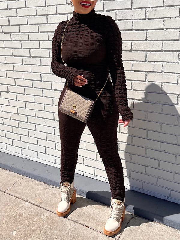 Jumpsuit mit einfarbiger Struktur