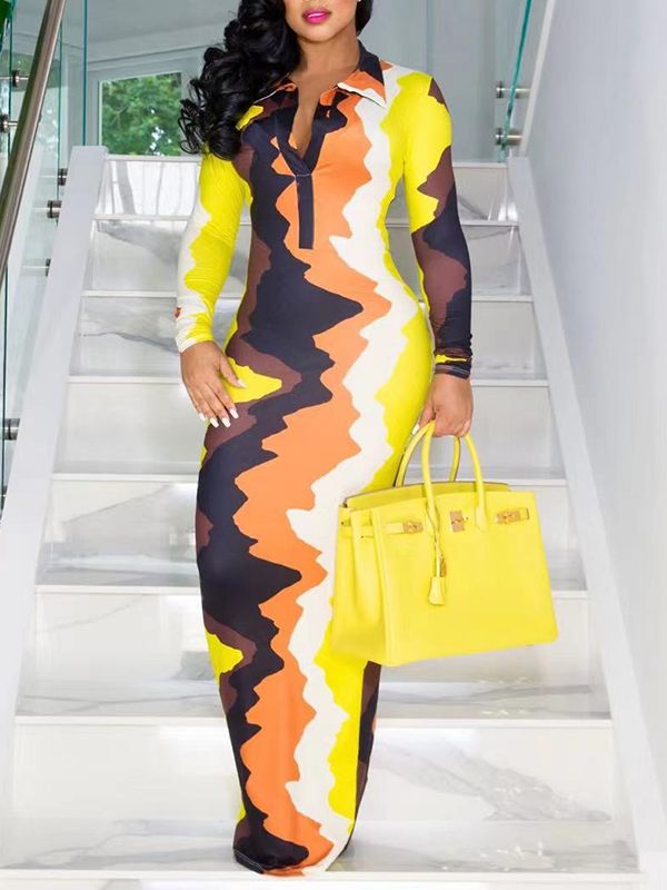 Bedrucktes Polokleid