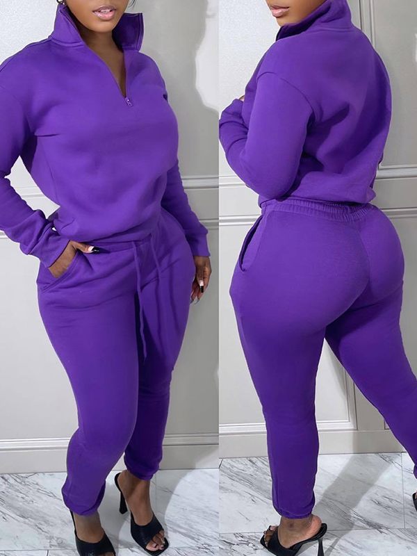 Ensemble sweat-shirt zippé et pantalon de jogging