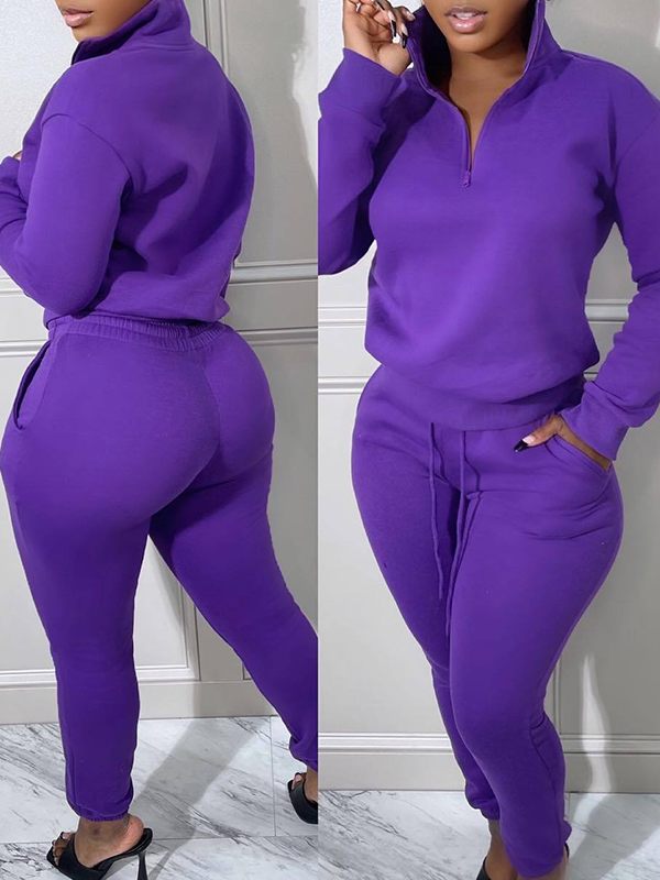 Ensemble sweat-shirt zippé et pantalon de jogging