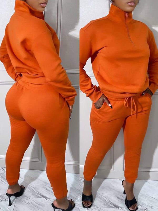 Ensemble sweat-shirt zippé et pantalon de jogging