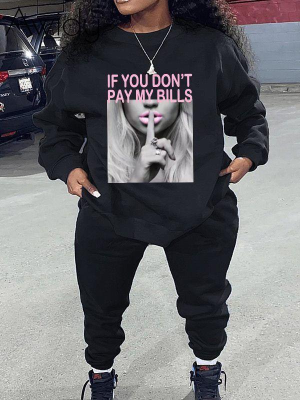 Graphic Sweatshirt & Pants Set