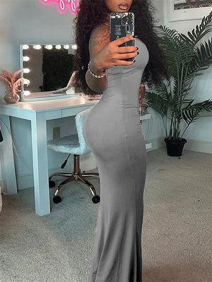 Solides Cami-Maxikleid