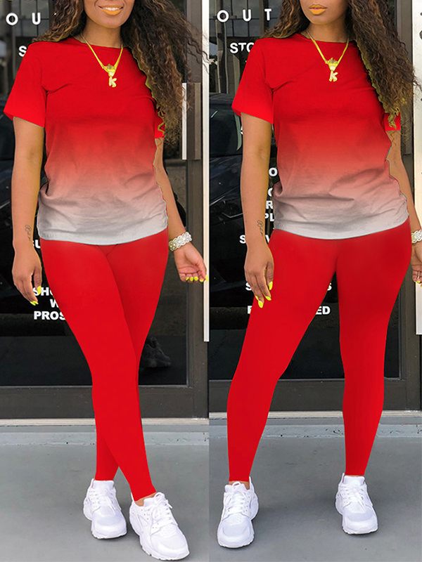 Ensemble t-shirt et pantalon ombré