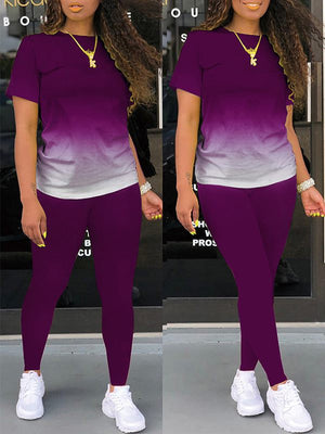 Ombre-Set aus T-Shirt und Hose