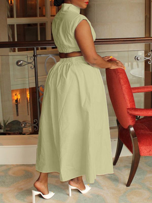 Indiebeautie – Einfarbiges, gerüschtes Kleid mit Cut-out-Taille