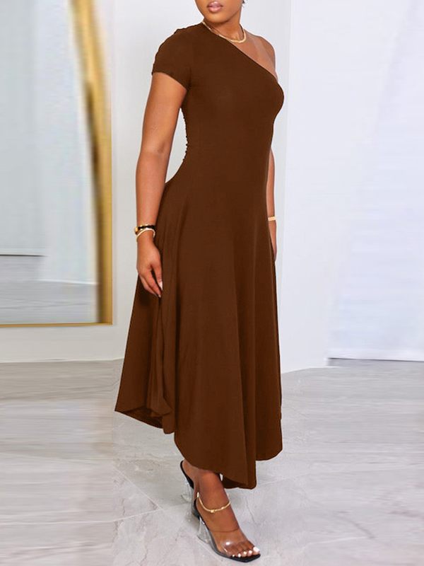 Solides One-Shoulder-Kleid – Ausverkauf