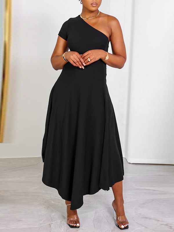 Solides One-Shoulder-Kleid – Ausverkauf