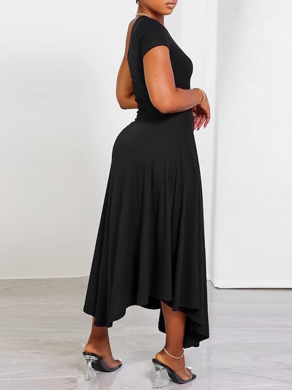 Solides One-Shoulder-Kleid – Ausverkauf
