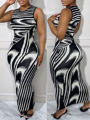 Indiebeautie – Bedrucktes ärmelloses Kleid