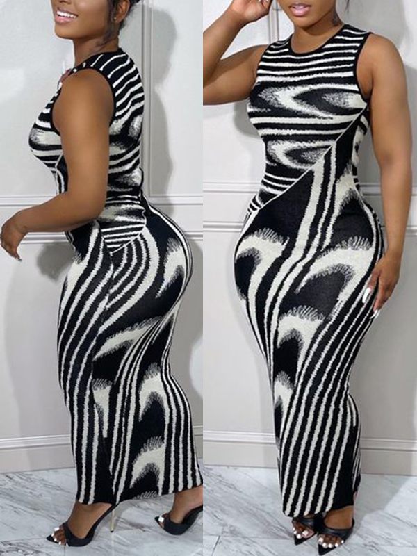 Printed Sleeveless Dress