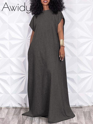 V-Back Maxi Dress Black