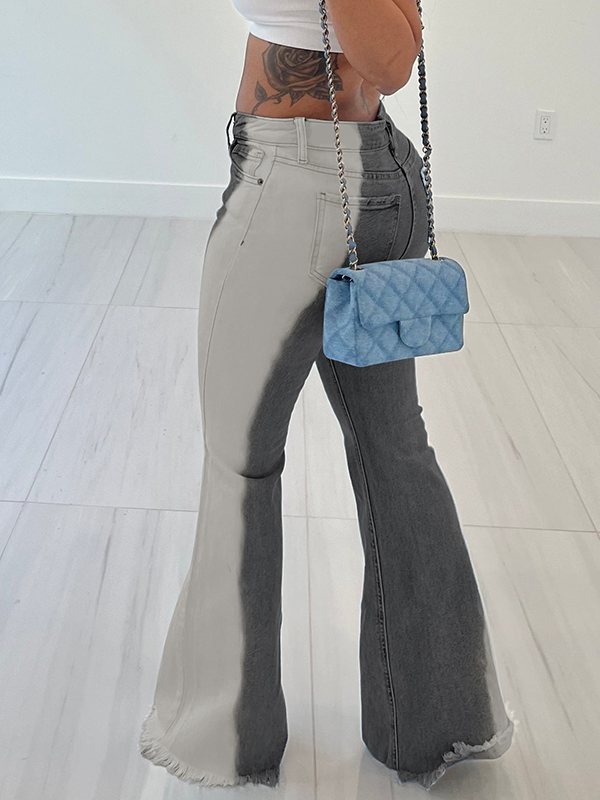 Schlagjeans mit Farbverlauf