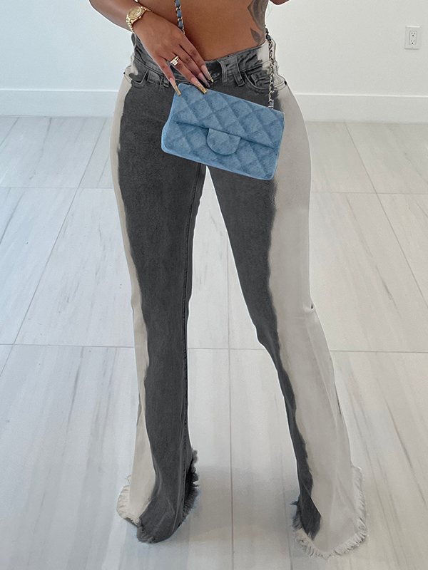 Schlagjeans mit Farbverlauf