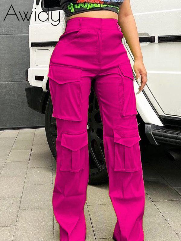 Solid Cargo Pants