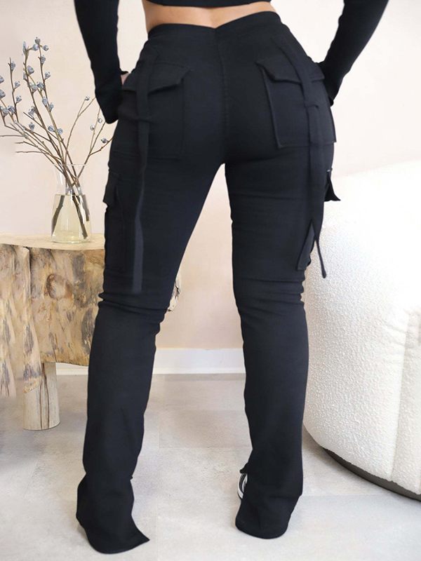 Pantalon cargo à cordon de serrage